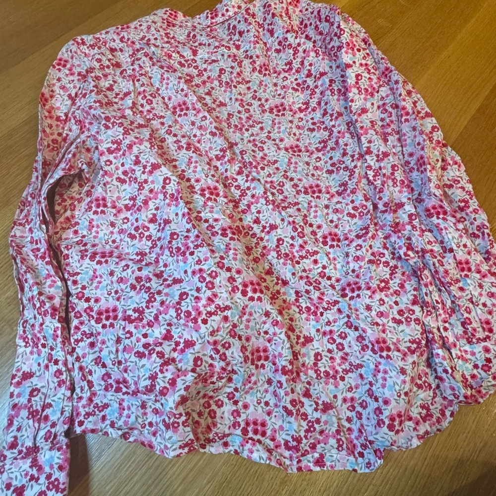 Old Navy Pink and Red Floral Shirt - Picture 2 of 7